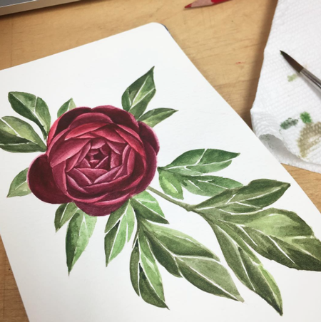 Tattoos - Watercolor Rose - 110185